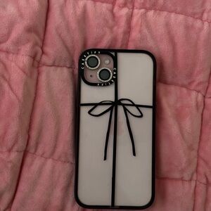 Bow Casetify clear iPhone 15 plus case